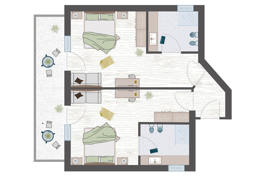 Unterkunft Tauferer Ahrntal Suite Famiglia Deluxe 2