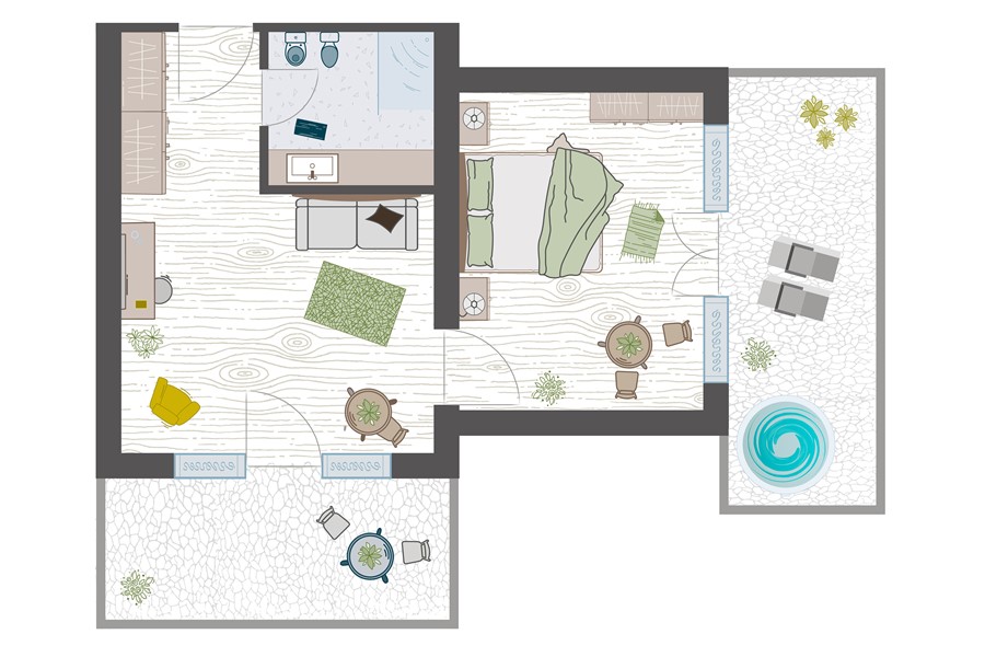 Grundriss Suite Amore